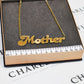 Pre-Owned 9ct Gold Mother Pendant & Curb Chain 18 Inch
