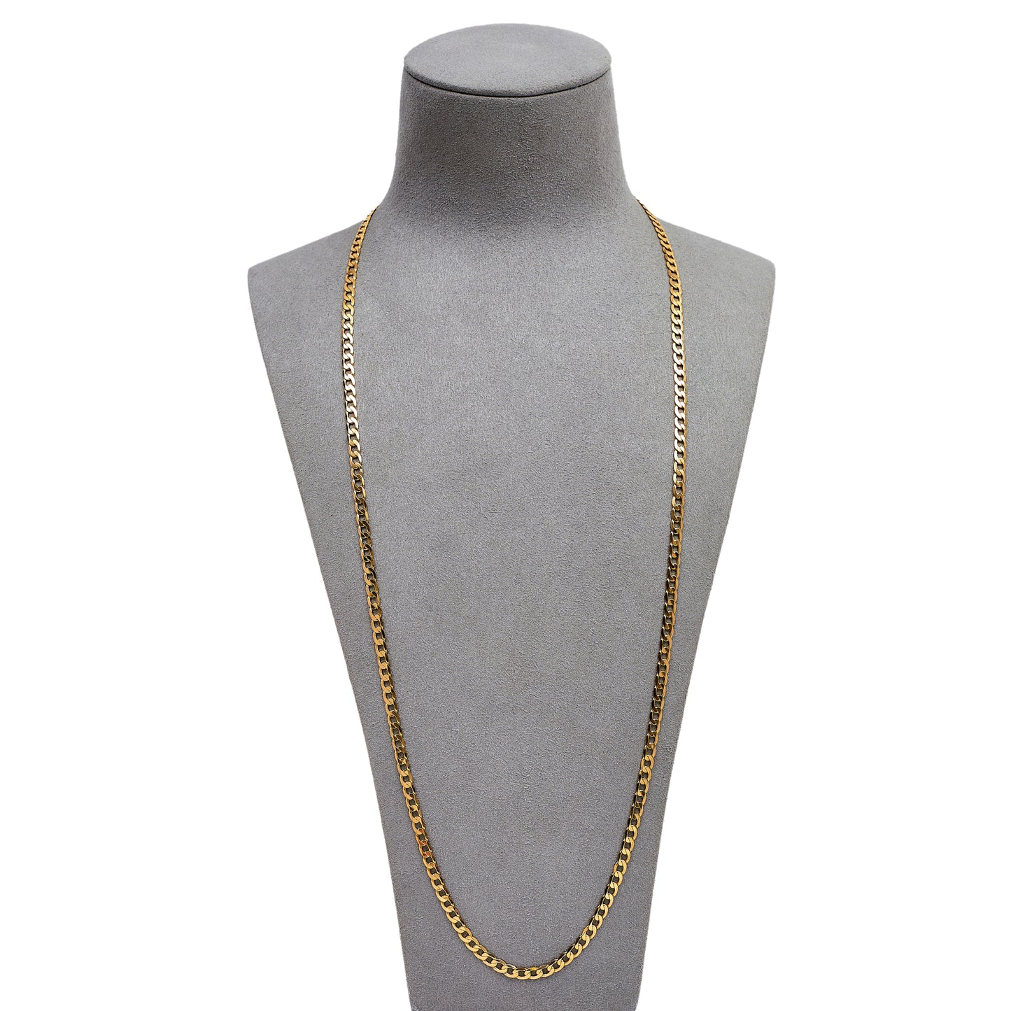 Pre-Owned 9ct Gold Curb Chain Necklace 28 Inch