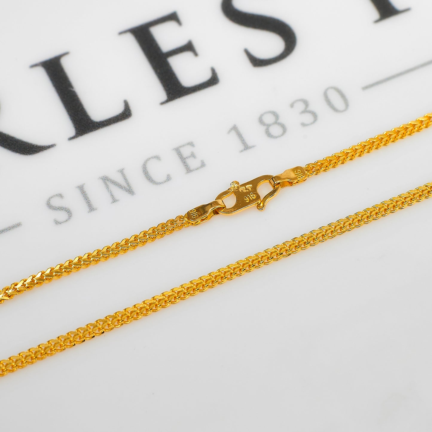 Pre-Owned 22ct Gold Foxtail Necklace 17 Inch