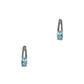 Pre-Owned 9ct White Gold Topaz & Diamond Stud Earrings