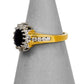 Pre-Owned 18ct Gold Oval Sapphire & Diamond Cluster Ring Size L