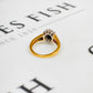 Pre-Owned 18ct Gold Oval Sapphire & Diamond Cluster Ring Size L