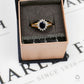 Pre-Owned 18ct Gold Oval Sapphire & Diamond Cluster Ring Size L