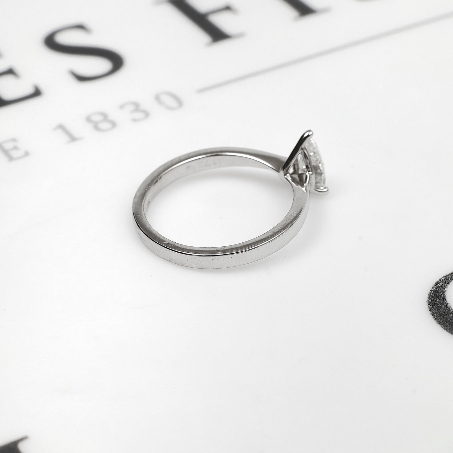 Pre-Owned Platinum Pear Cut Diamond Ring Size K