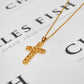 Pre-Owned 9ct Gold Citrine Cross Pendant