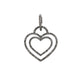 Pre-Owned 14ct White Gold Diamond Double Heart Pendant