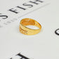 Pre-Owned 14ct Gold Greek Key Crossover Ring Size Q