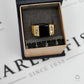 Pre-Owned 14ct Gold Mens Onyx & CZ Dress Ring Size X