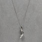 Pre-Owned 9ct White Gold Stiletto Pendant & Chain 18 Inch