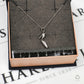 Pre-Owned 9ct White Gold Stiletto Pendant & Chain 18 Inch
