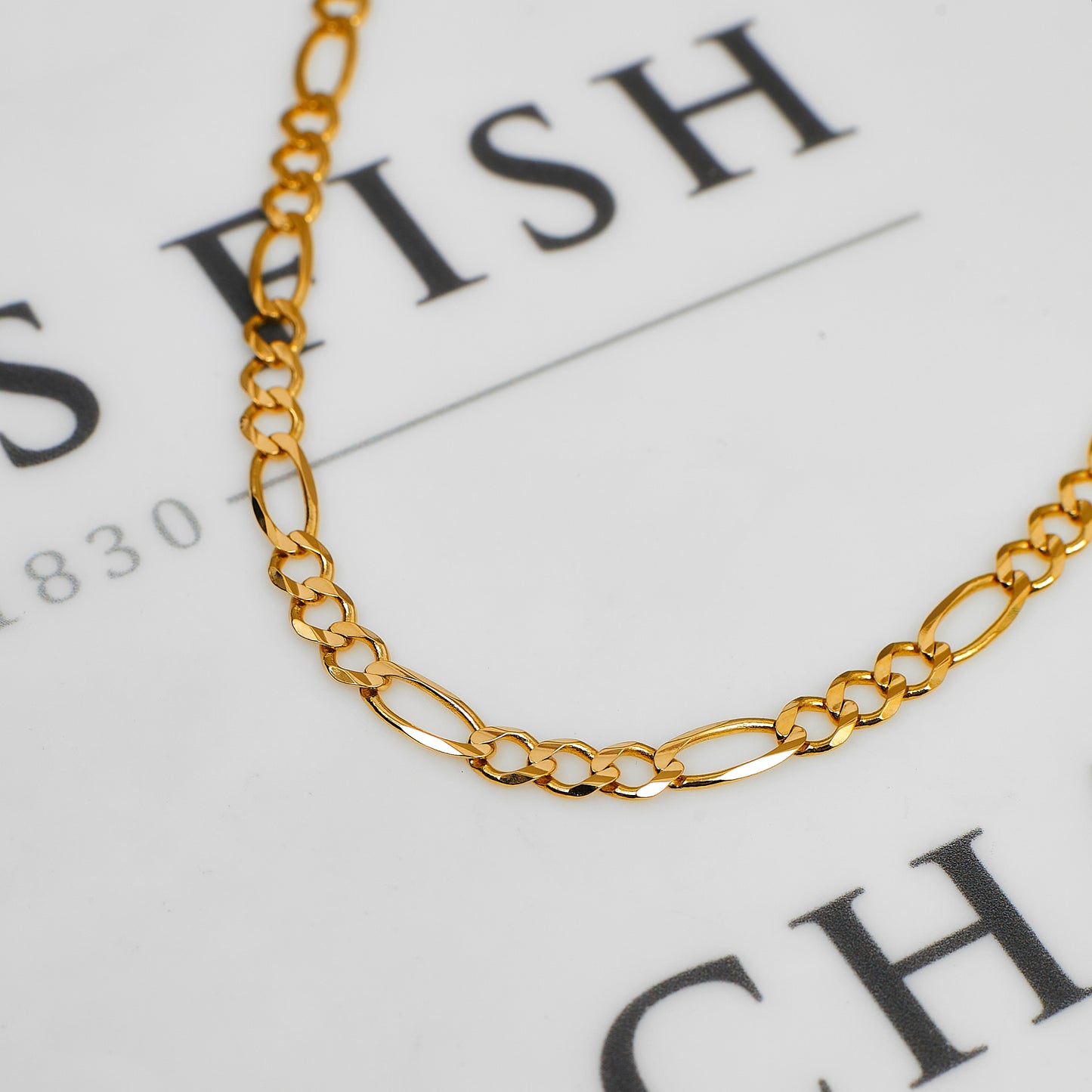 Pre-Owned 14ct Gold 4mm Figaro Chain Necklace 18 Inch