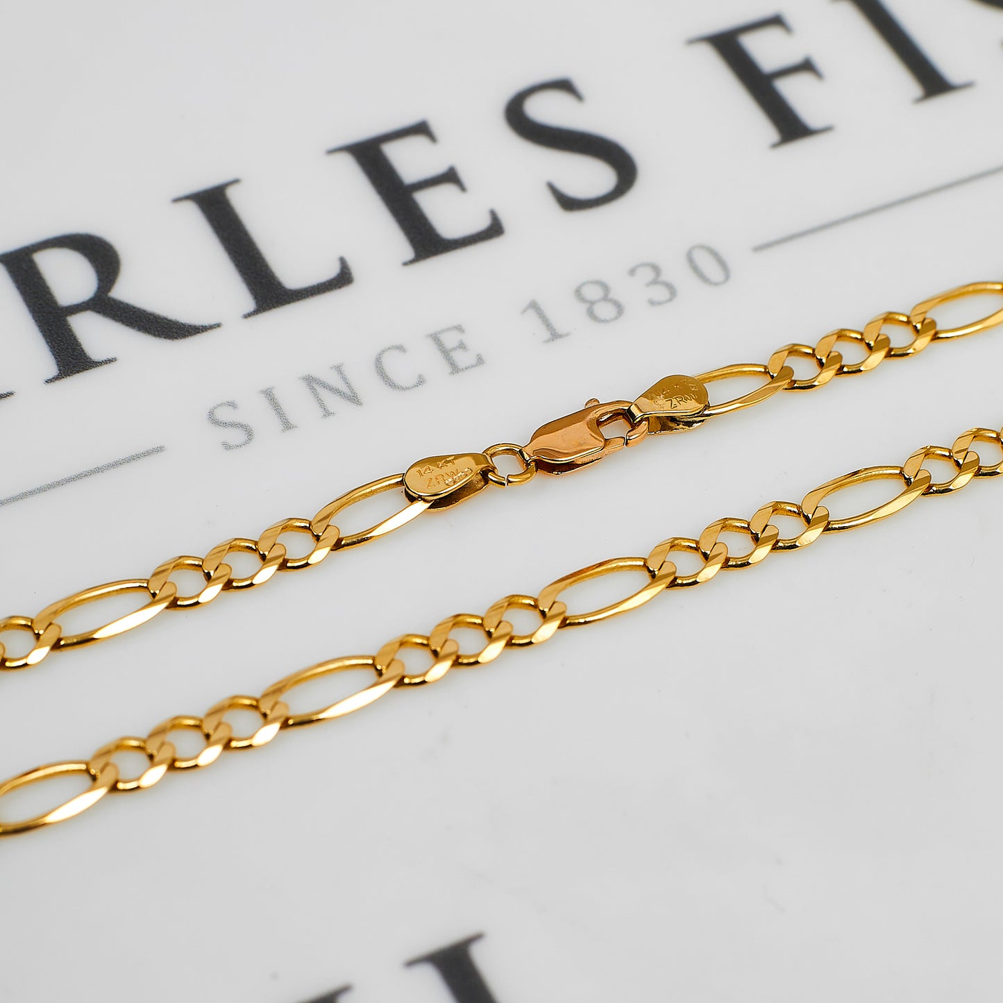 Pre-Owned 14ct Gold 4mm Figaro Chain Necklace 18 Inch