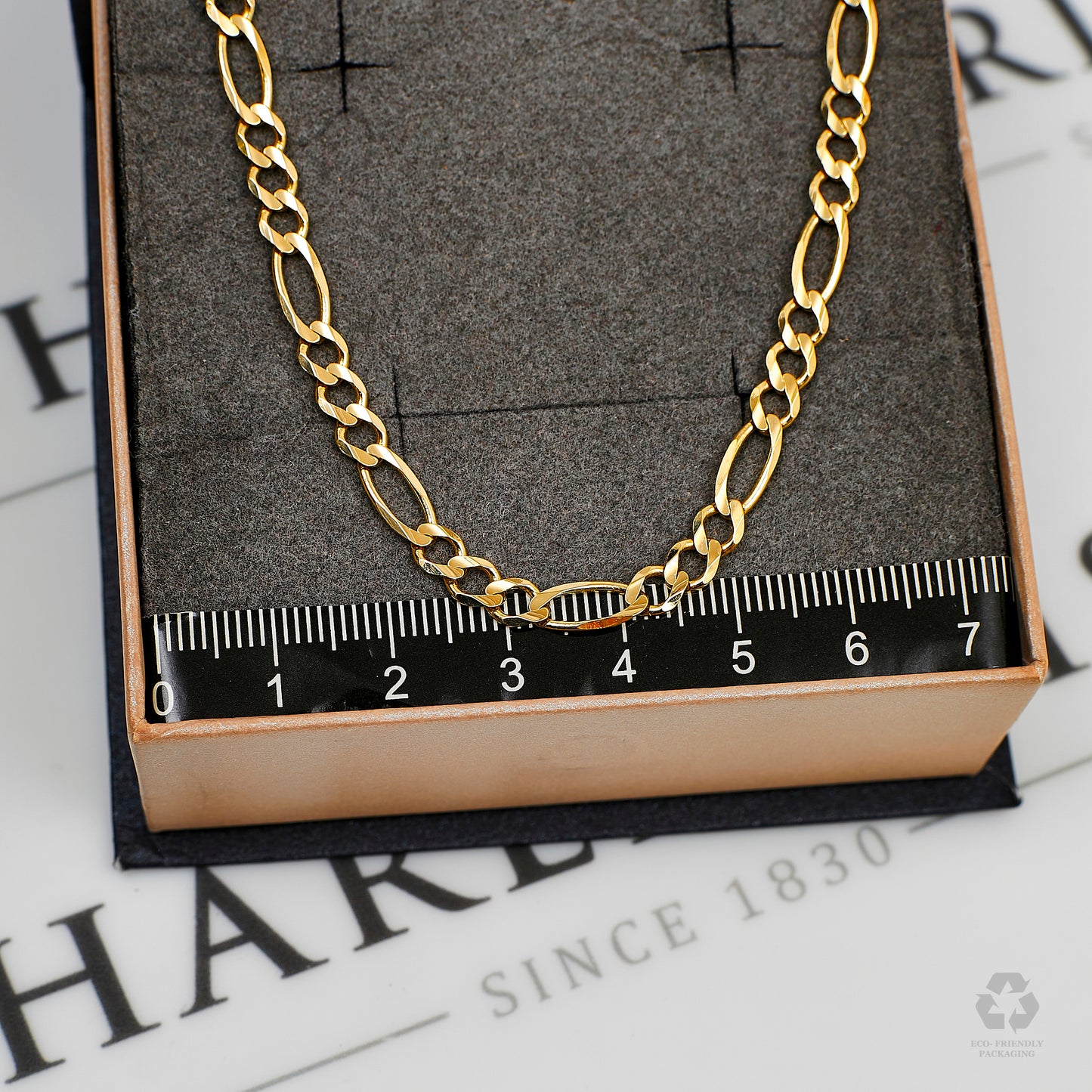 Pre-Owned 14ct Gold 4mm Figaro Chain Necklace 18 Inch