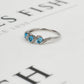 Pre-Owned 9ct White Gold Diamond & Blue Topaz Twist Ring