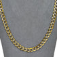 Pre-Owned 9ct Gold 2 Tone Pattern Curb Chain Necklace 24inch