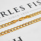 Pre-Owned 9ct Gold 2 Tone Pattern Curb Chain Necklace 24inch