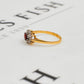 Pre-Owned 9ct Gold Oval Garnet & CZ Cluster Ring Size P
