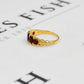 Pre-Owned 9ct Gold 5 Garnet Dress Ring Size O