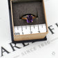 Pre-Owned 9ct Gold Rectangle Amethyst Ring Size O