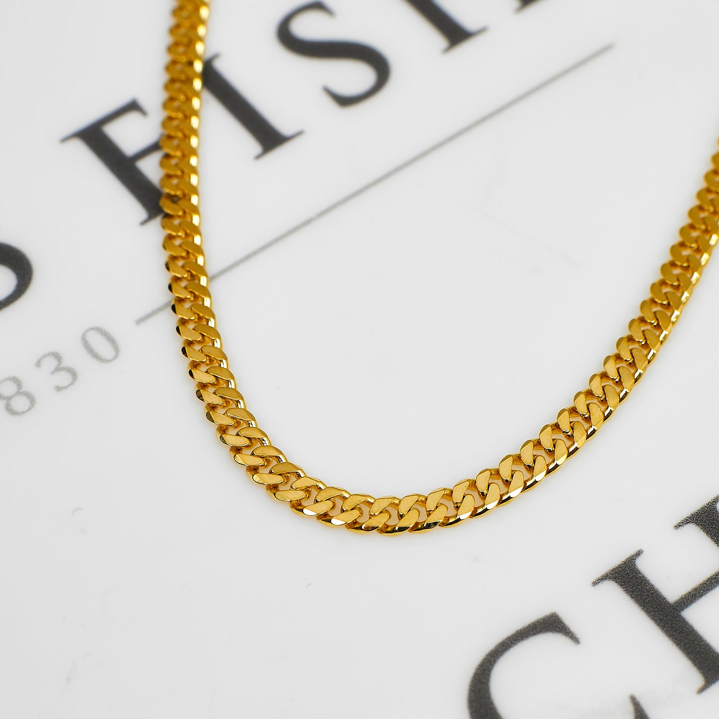 Pre-Owned 14ct Gold 4mm Curb Chain Necklace 30 Inch