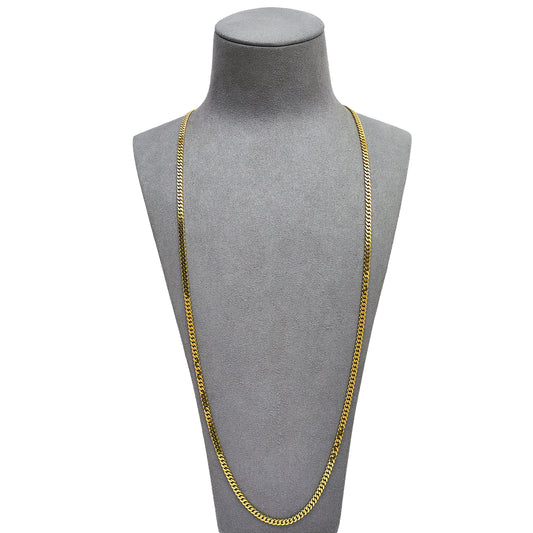 Pre-Owned 14ct Gold 4mm Curb Chain Necklace 30 Inch