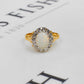 Pre-Owned 18ct Gold Oval Opal & Diamond Cluster Ring Size O