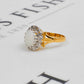 Pre-Owned 18ct Gold Oval Opal & Diamond Cluster Ring Size O