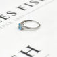 Pre-Owned 9ct White Gold Topaz & Diamond Ring Size N.5
