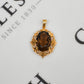 Pre-Owned 9ct Gold Oval Smokey Quartz Pendant