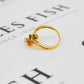 Pre-Owned 9ct Gold Multi Gemstone Crossover Ring Size P