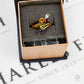 Pre-Owned 9ct Gold Multi Gemstone Crossover Ring Size P