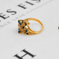Pre-Owned 14ct Gold Sapphire & Diamond Cocktail Ring Size M