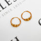 Pre-Owned 22ct Gold Sleeper Hoop Earrings & Bead Detail