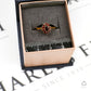 Pre-Owned 9ct Gold Oval Garnet Cluster Ring Size J.5