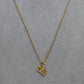 Pre-Owned 14ct Gold Heart & Leaf Pendant Necklace 16 Inch