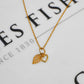 Pre-Owned 14ct Gold Heart & Leaf Pendant Necklace 16 Inch