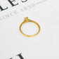 Pre-Owned 14ct Gold CZ Single Stone Dress Ring Size N