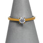 Pre-Owned 14ct Gold CZ Single Stone Dress Ring Size N