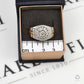 Pre-Owned 18ct Gold Mens 2 Tone Diamond Cluster Ring Size V