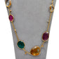Pre-Owned 18ct Gold Diamond & Multi Gem Necklace 42 Inch