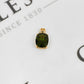 Pre-Owned 9ct Gold Rectangle Moldavite Pendant