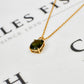 Pre-Owned 9ct Gold Rectangle Moldavite Pendant