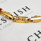 Pre-Owned 14ct Gold 2 Tone Medusa Design Bracelet 8 Inch