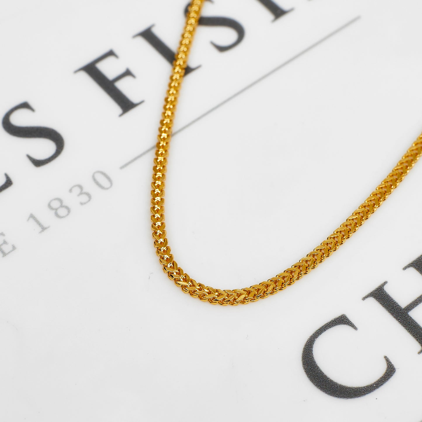 Pre-Owned 22ct Gold Square Foxtail Chain Necklace