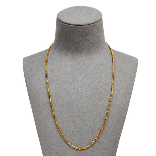Pre-Owned 22ct Gold Square Foxtail Chain Necklace