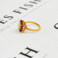 Pre-Owned 9ct Gold Oval Opal & Ruby Cluster Ring Size L.5