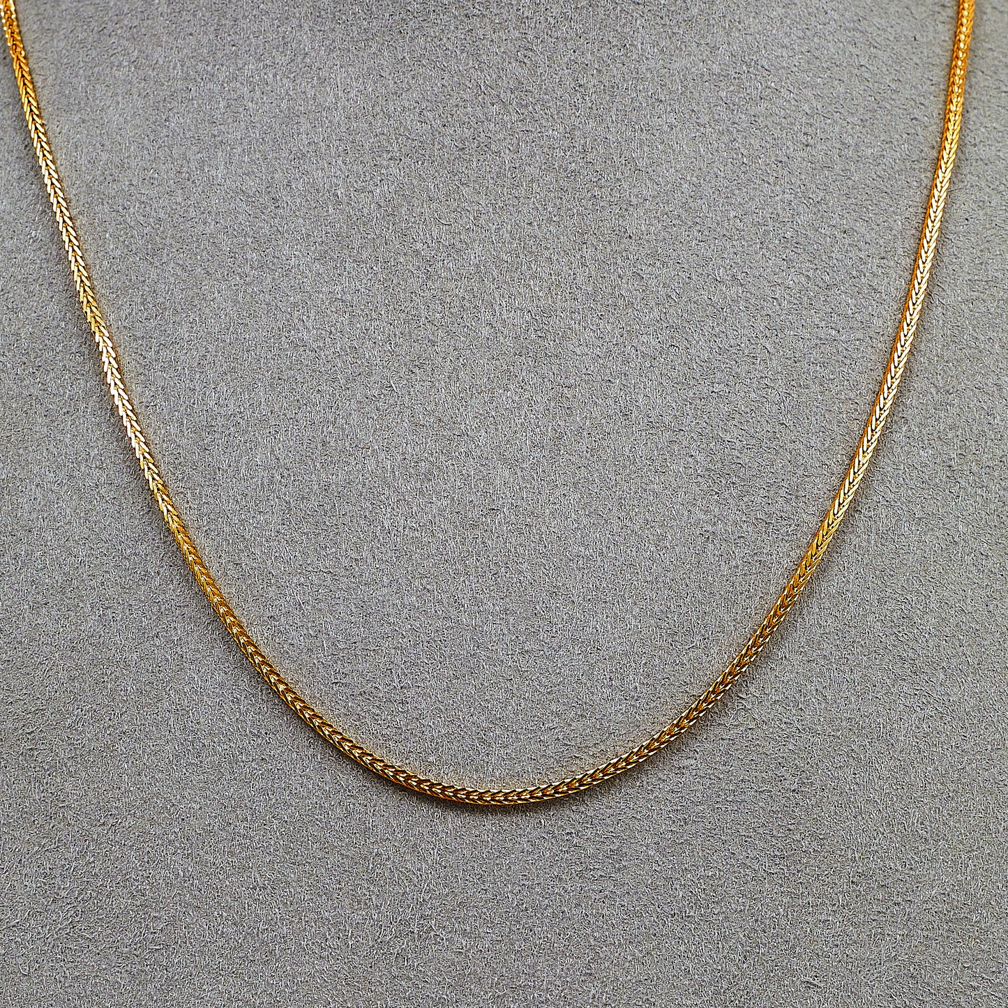 Pre-Owned 18ct Gold Square Foxtail Necklace 16 Inch