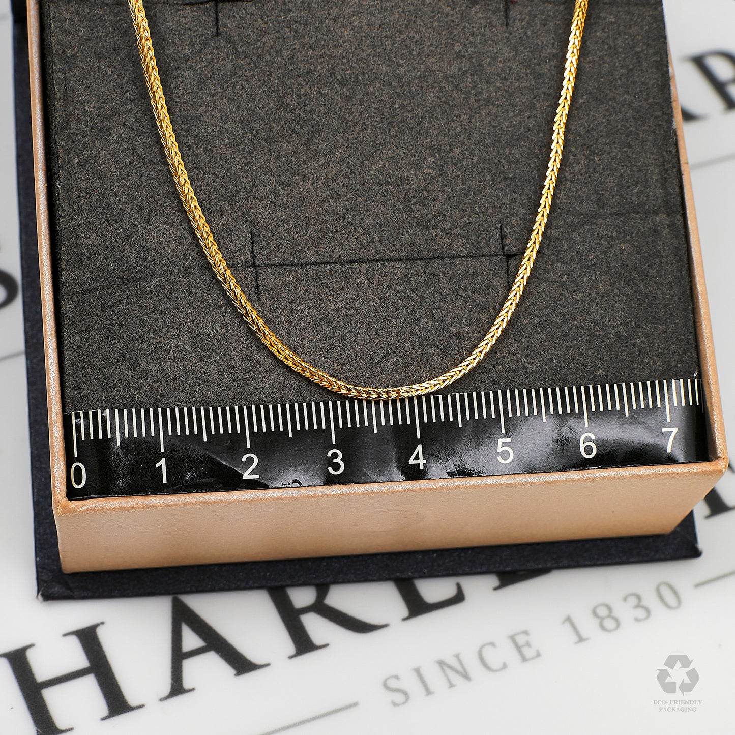 Pre-Owned 18ct Gold Square Foxtail Necklace 16 Inch