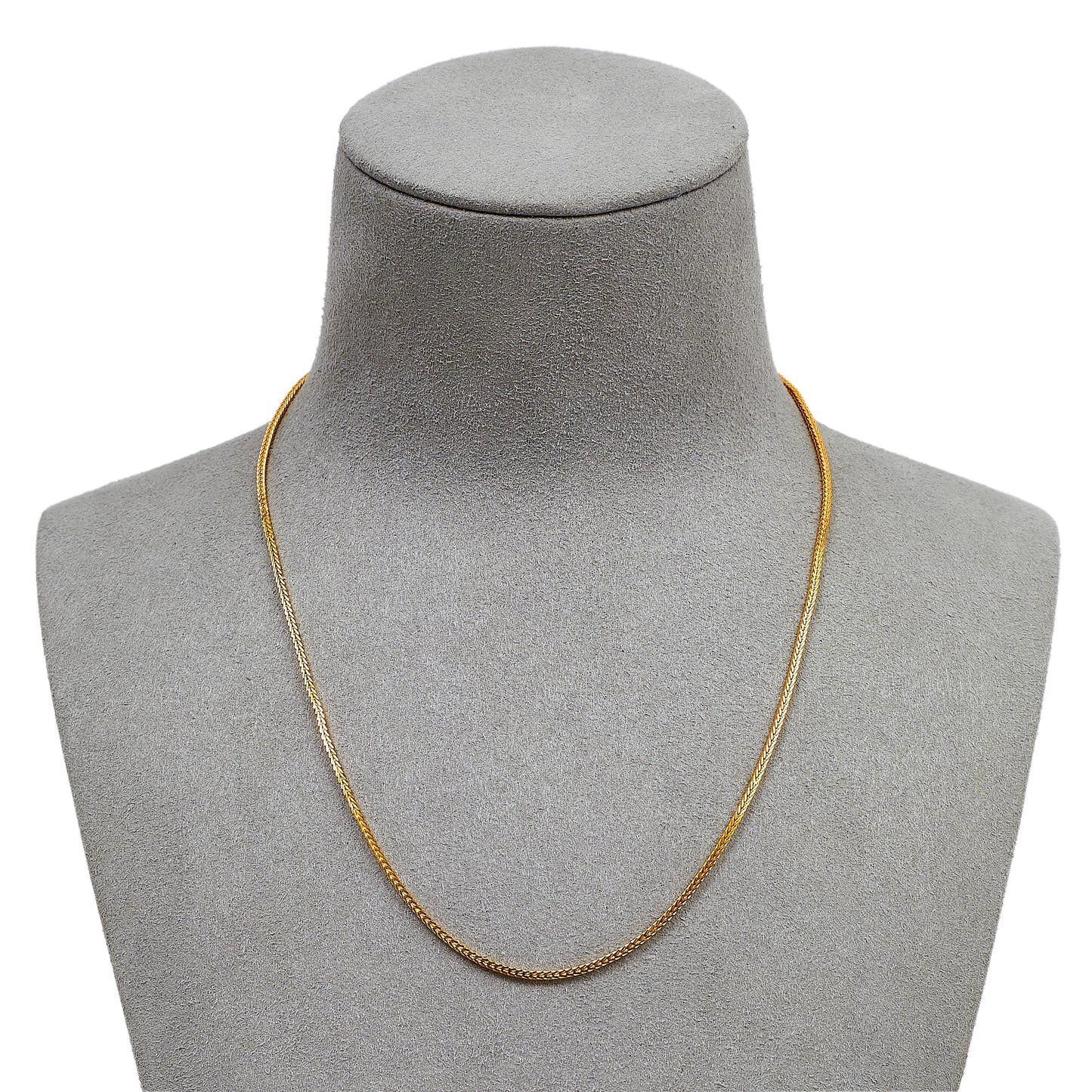 Pre-Owned 18ct Gold Square Foxtail Necklace 16 Inch