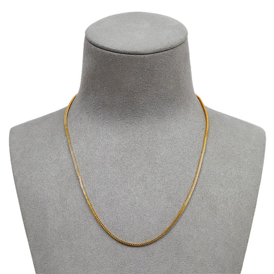 Pre-Owned 18ct Gold Square Foxtail Necklace 16 Inch